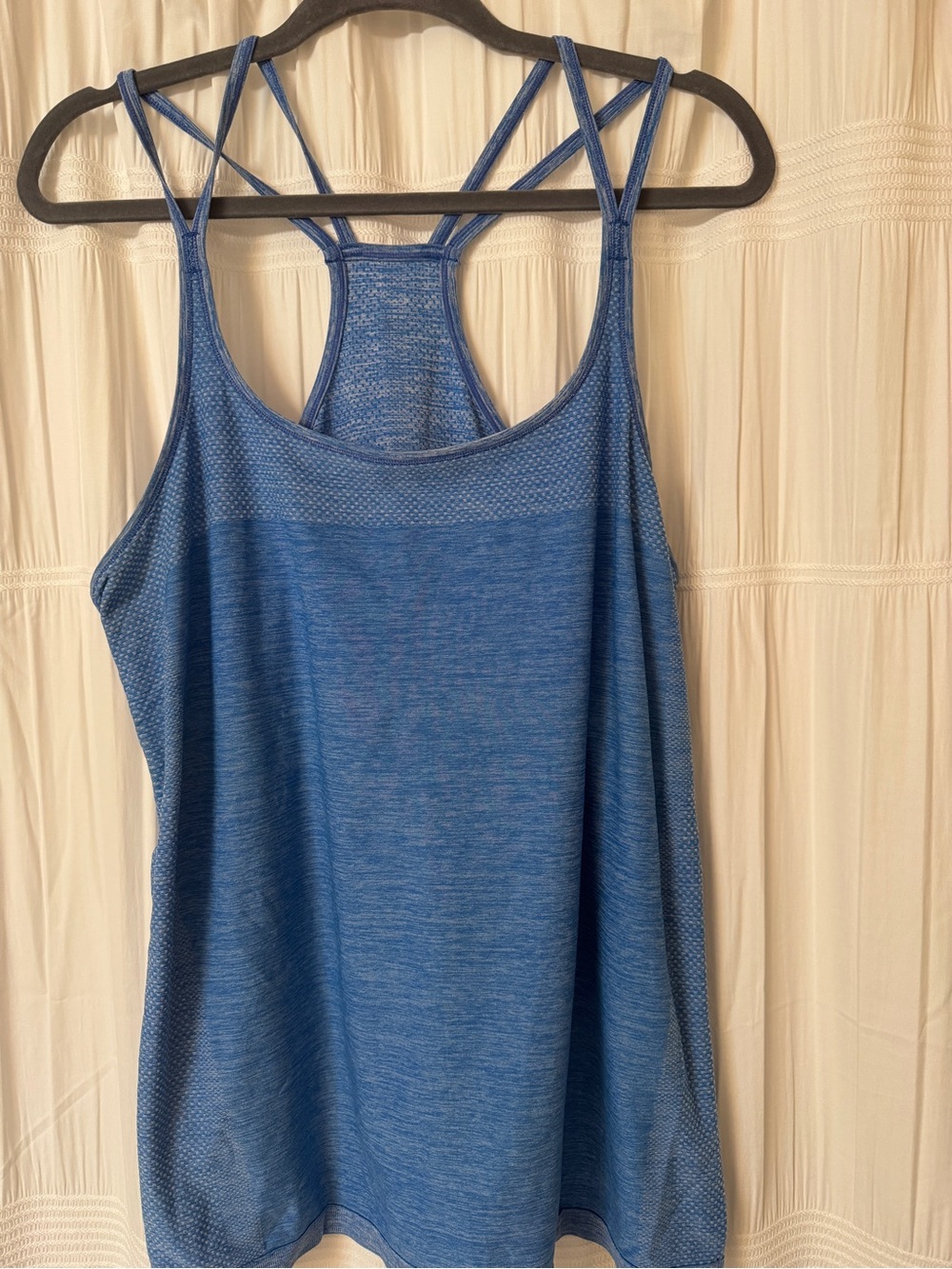 Danskin Now Blue Melange Strappy Racerback Camisole XL (16-18 loose fit)